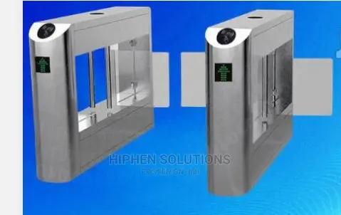 Barcode Turnstile Swing Access Control Gate System BY HIPHEN SOLUTIONS