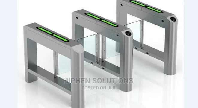 Tempered Glass Turnstiles Swing Doors Barrier BY HIPHEN SOLUTIONS LTD