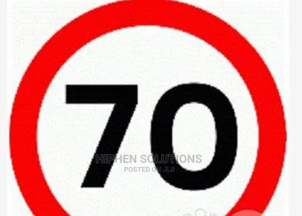 New Maximum Speed 70 KM/H Aluminum Sign By Hiphen Sol