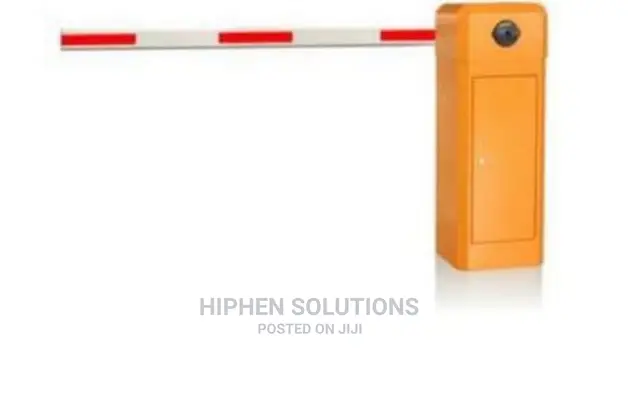 Yellow 4.5m Automatic Boom Barrier Car Parking Access Control By Hssl