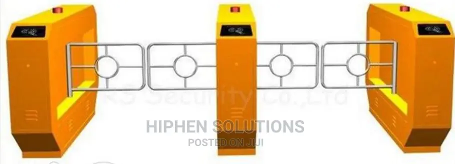Yellow Swing Barrier Gate With IR Sensor Anti-pinch Bi-direction By Hs