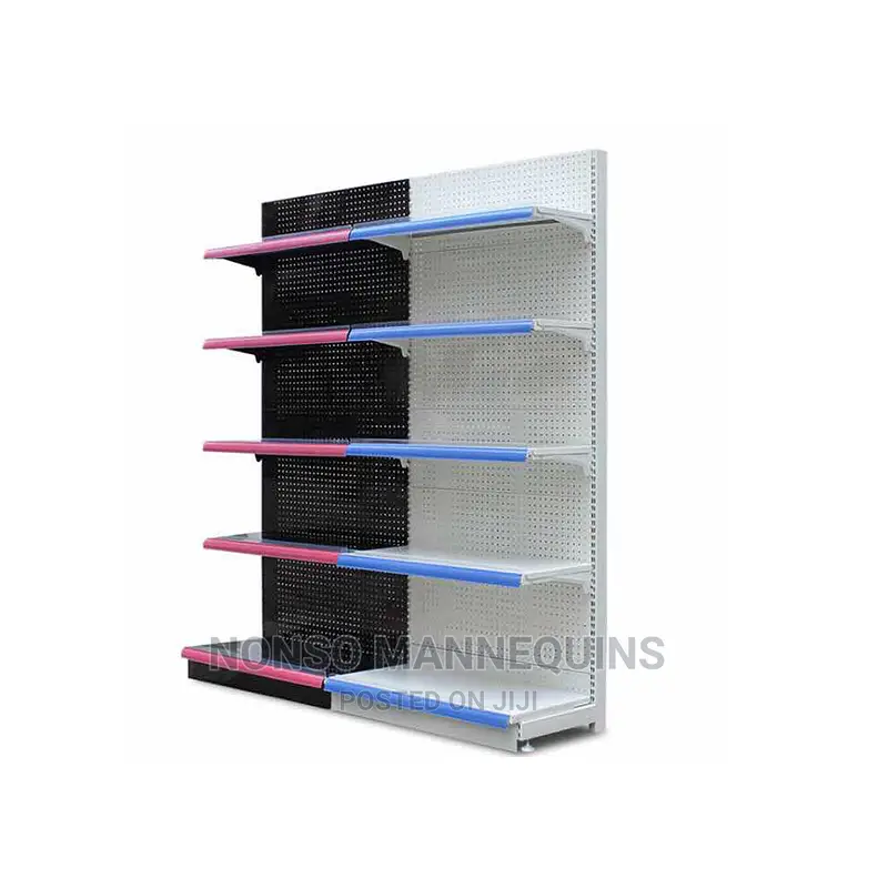 Supermarket Shekves With Perforated Back Panel