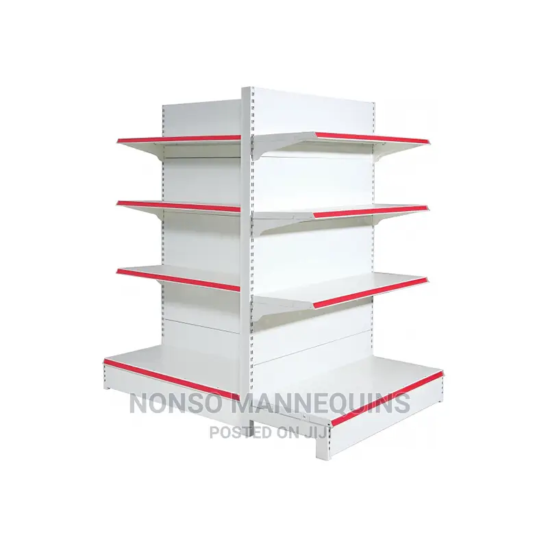 Supermarket Shekves With Perforated Back Panel