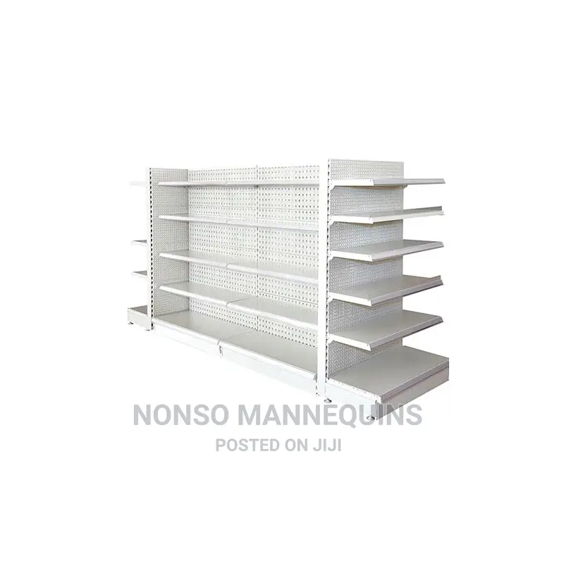 Supermarket Shekves With Perforated Back Panel