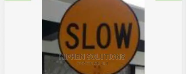 Police Safety Hand Slow Down Traffic Sign By HIPHEN SOLUTIONS LTD