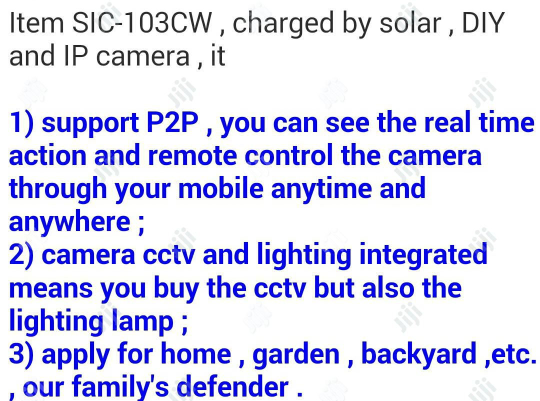 CCTV HD Surviallance Camera Integrated With Solar and Light.