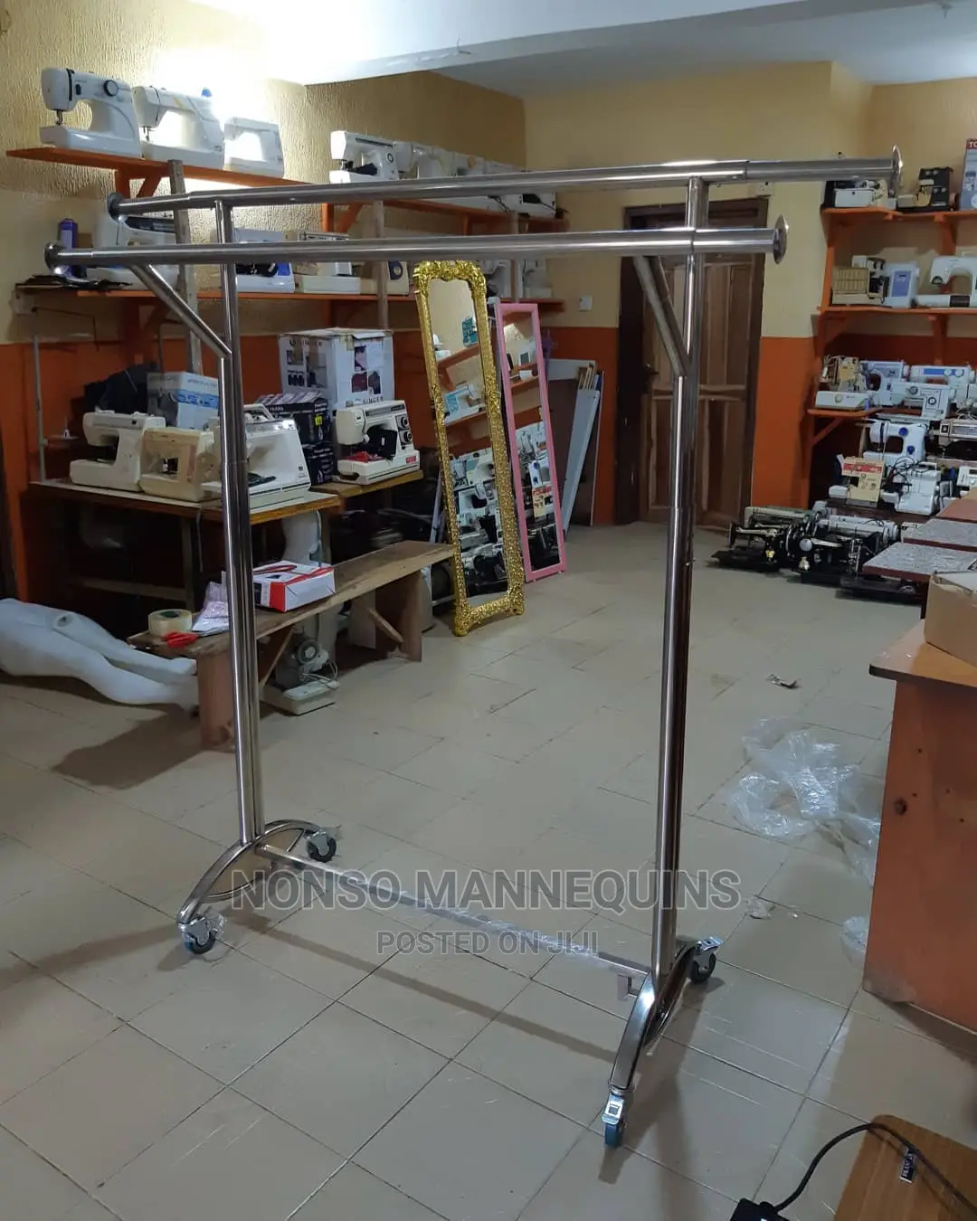 Stainless Stell Double Poles Armspread Clothe Rack