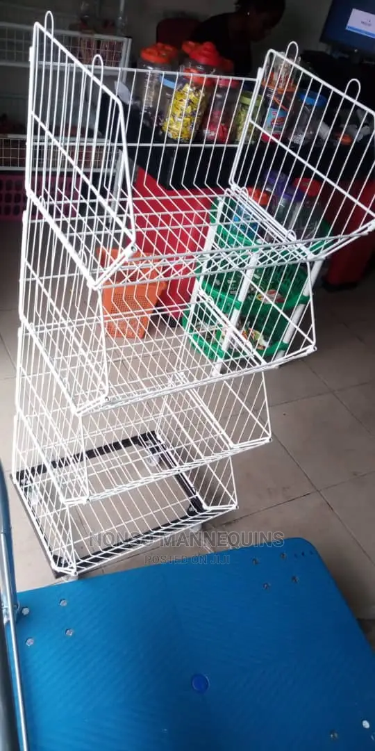 4 Steps Basket Stand for Displaying Goods