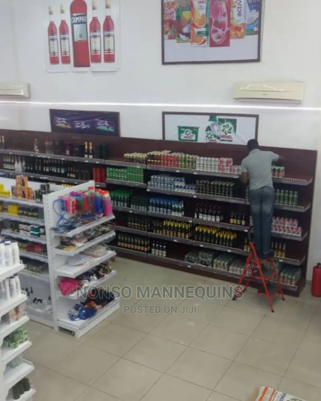 Single Sided Sand Blasted and Powder Coated Supermarket