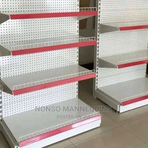 7feets Single Sided Supermarket Shelving Perforated Shelves