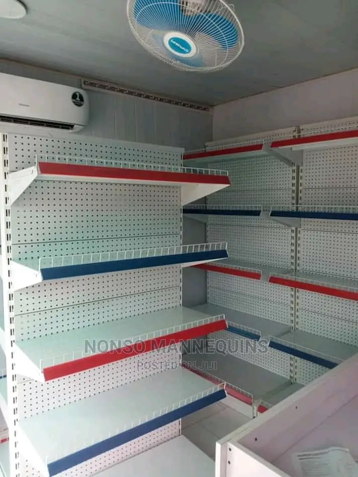 7feets Single Sided Supermarket Shelving Perforated Shelves
