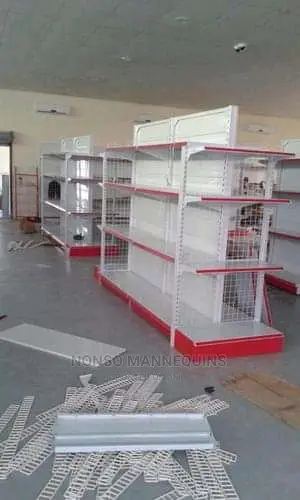 7feets Single Sided Supermarket Shelving Perforated Shelves
