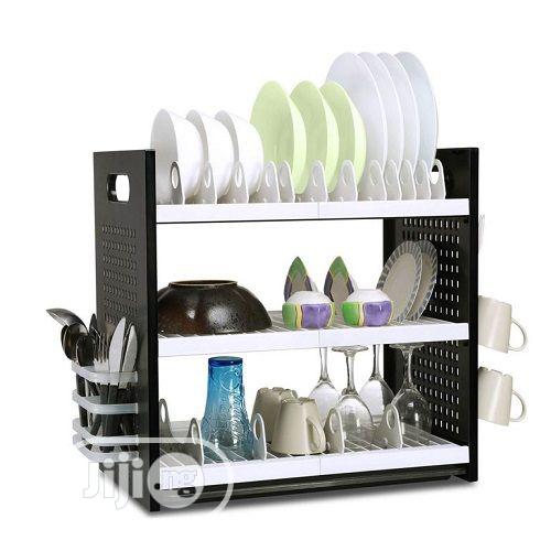 New Rustless 3 Tier Plastic Dish Drainer and Plate Ravk