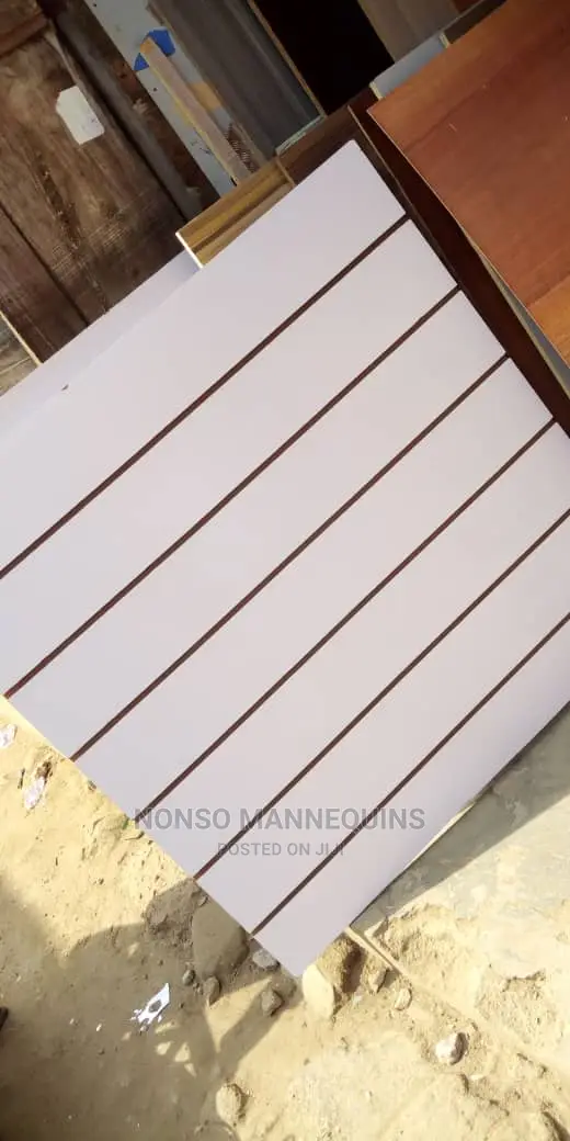 White Colour Slat Wall Board Display