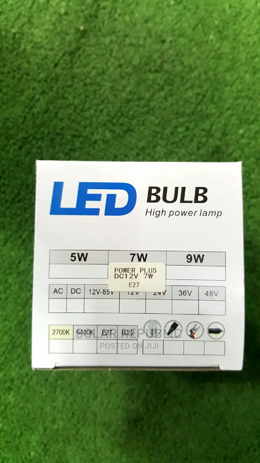 7w Plastic 12v DC LED Bulbs