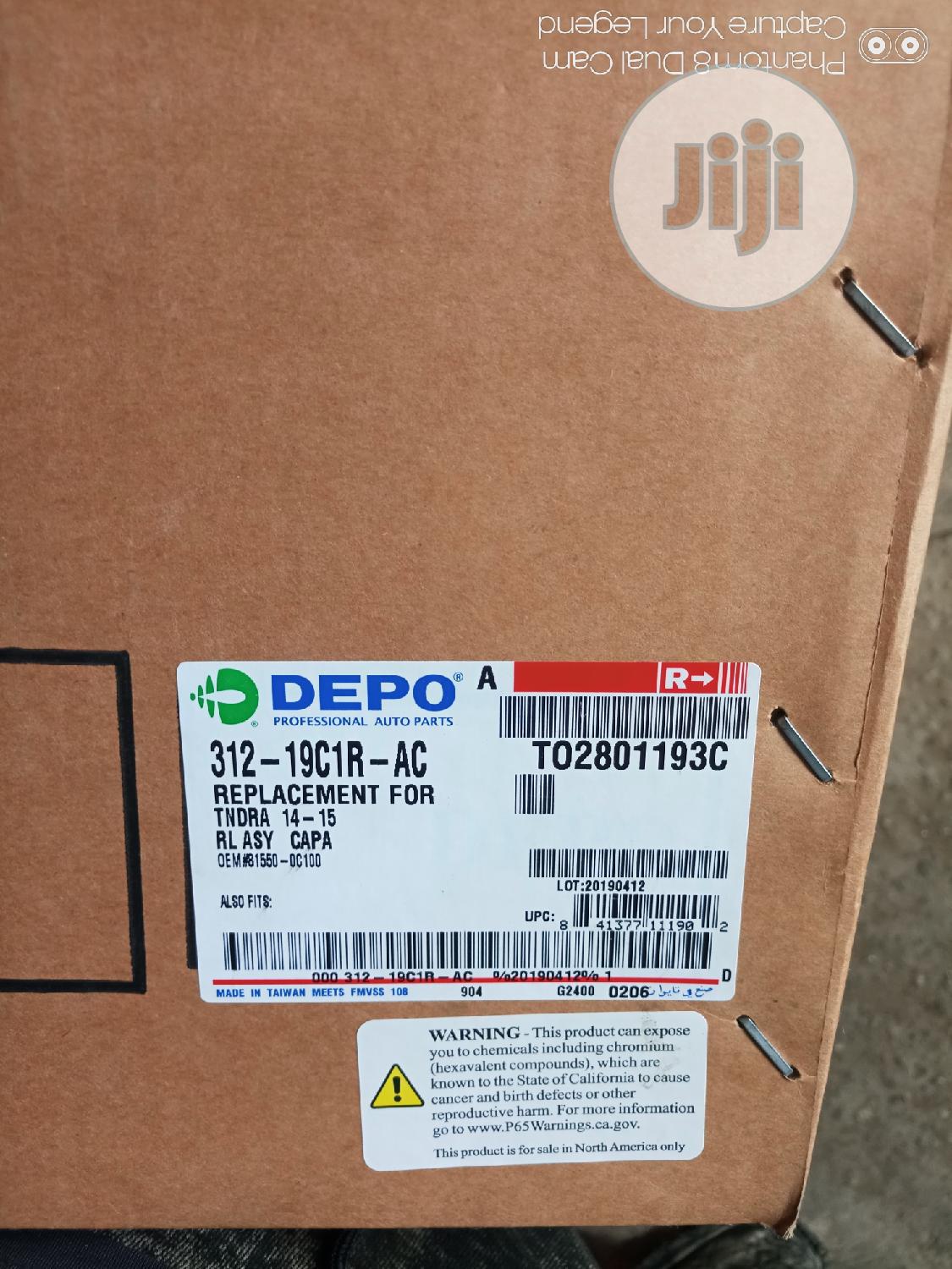 Toyota Tundra Back Light 2018 Right Side DEPO
