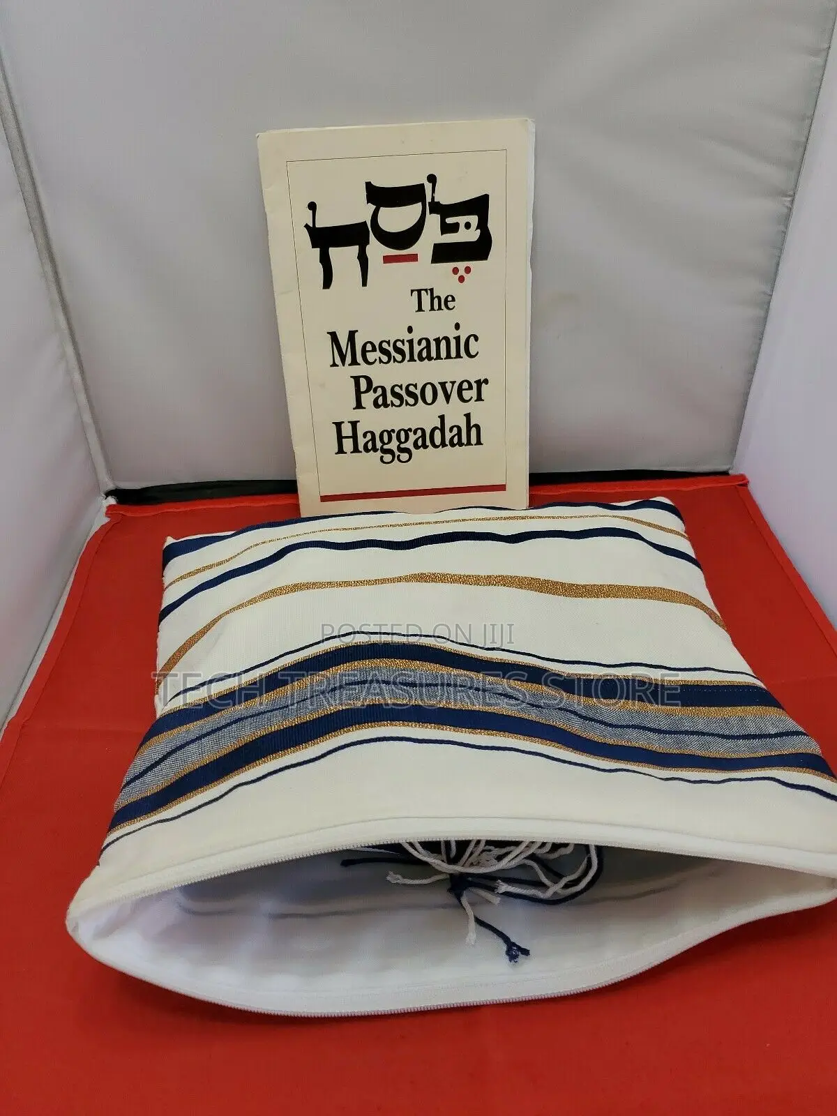 Tallit Prayer Shawl Talit Blue and Gold With Talis Bag