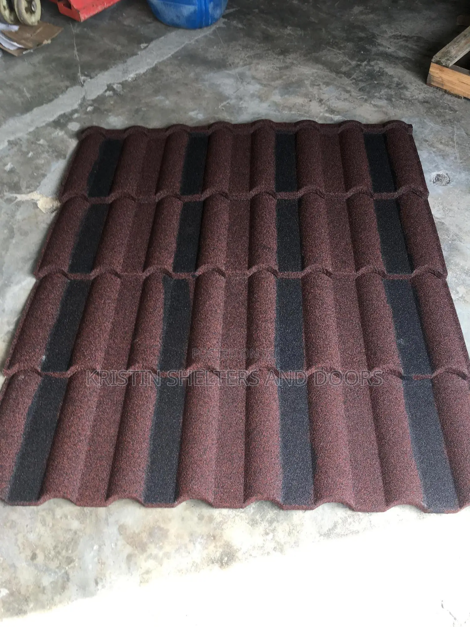 Chrisore Sunrise Ltd Wine Dot Black Milano Roofing Sheet