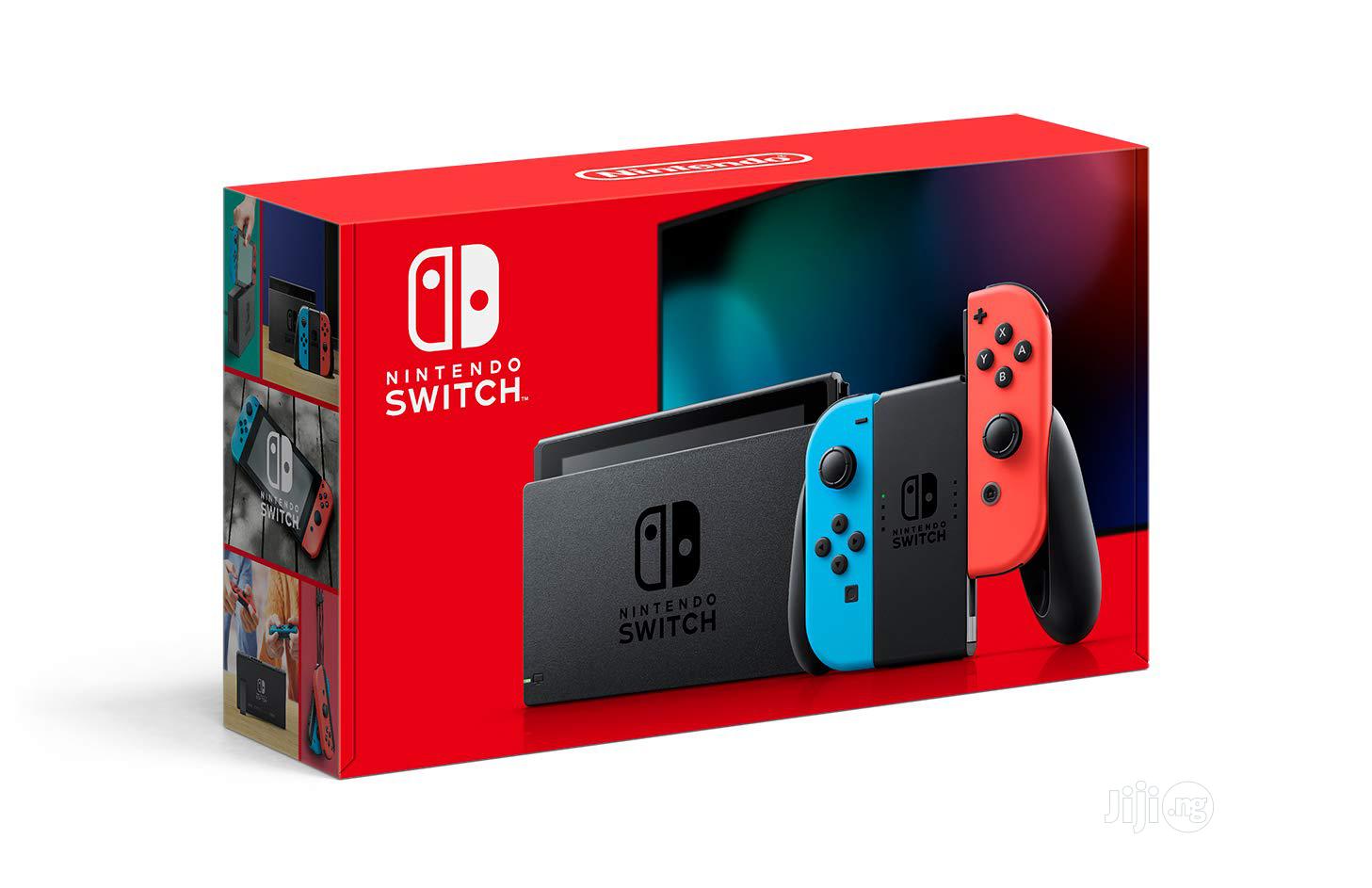 Nintendo Switch With Neon Blue & Neon Red Joy-con