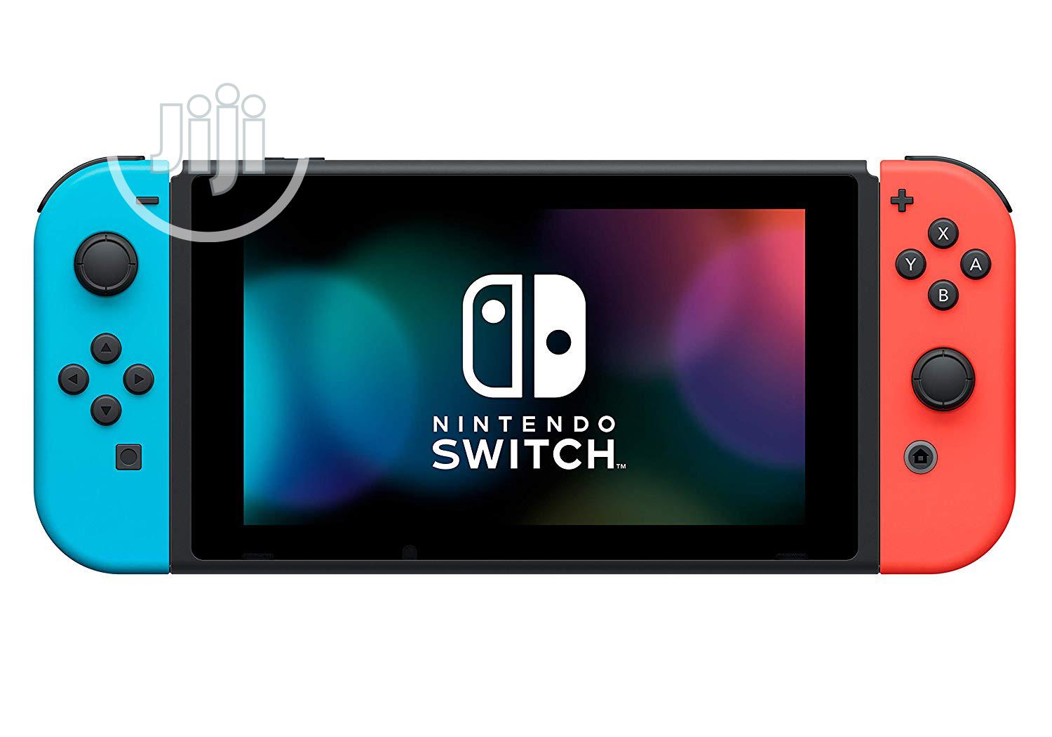 Nintendo Switch With Neon Blue & Neon Red Joy-con
