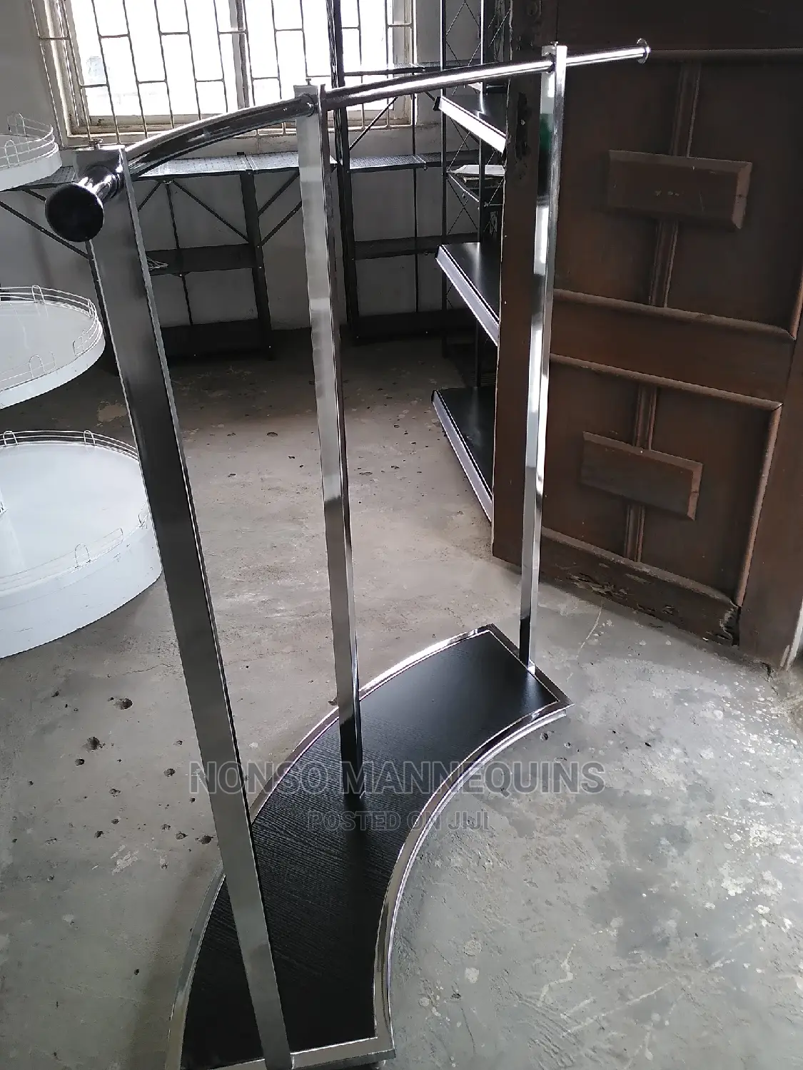 C Shape Clothes Racks Display Metal Stand