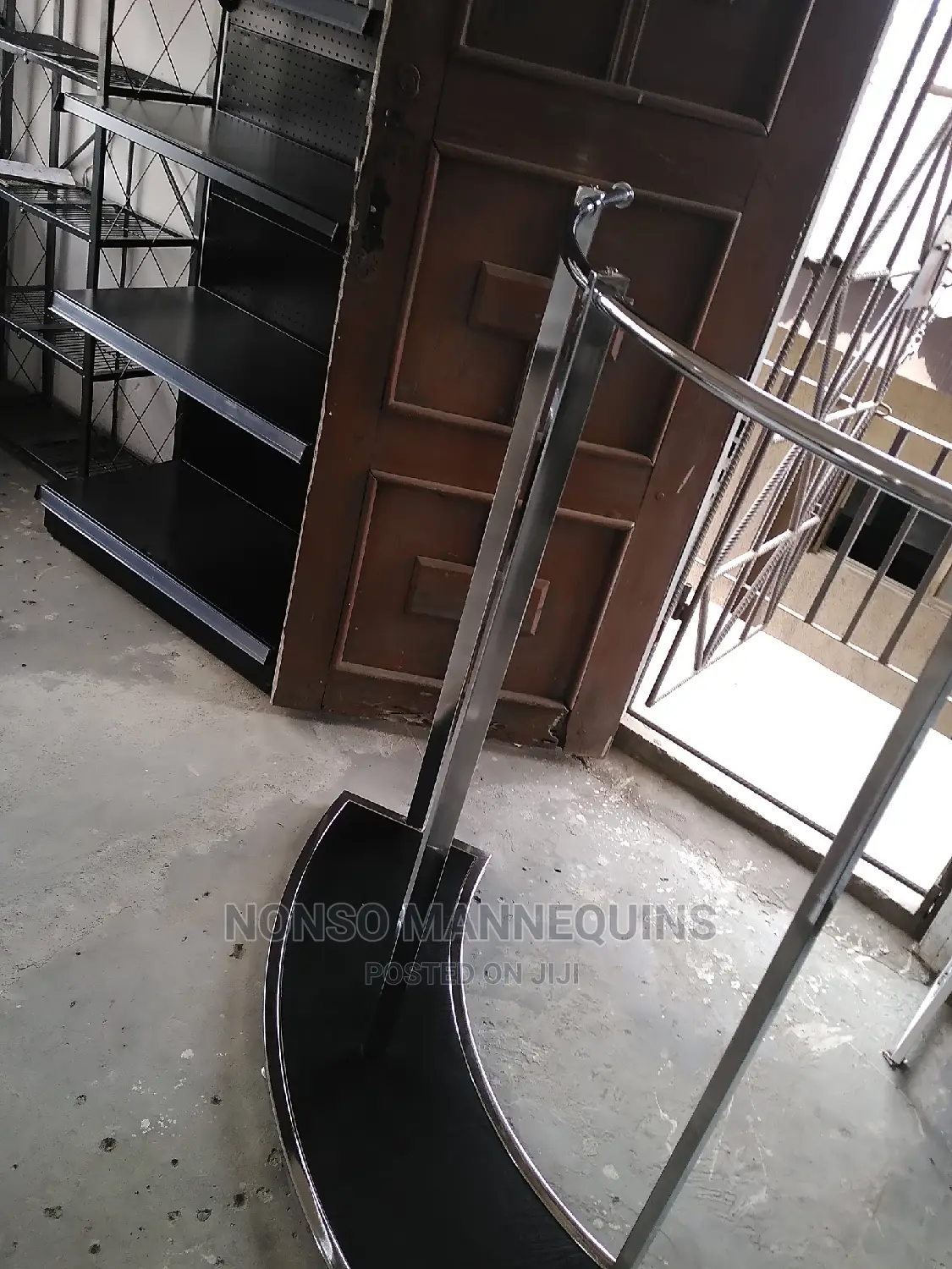 C Shape Clothes Racks Display Metal Stand