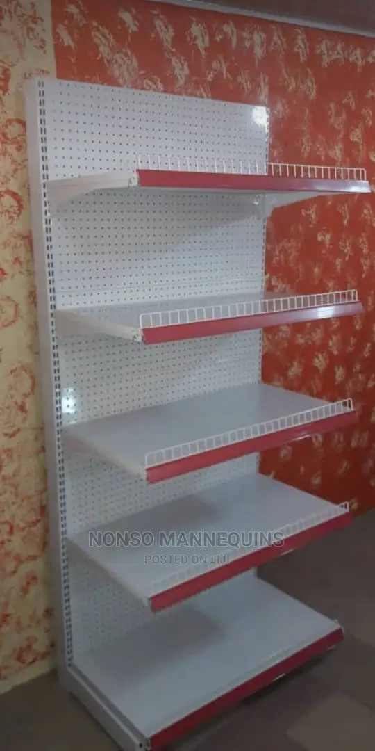 Single Sided Supermarket Gondola Display Shelves