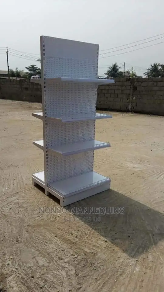 Single Sided Supermarket Gondola Display Shelves