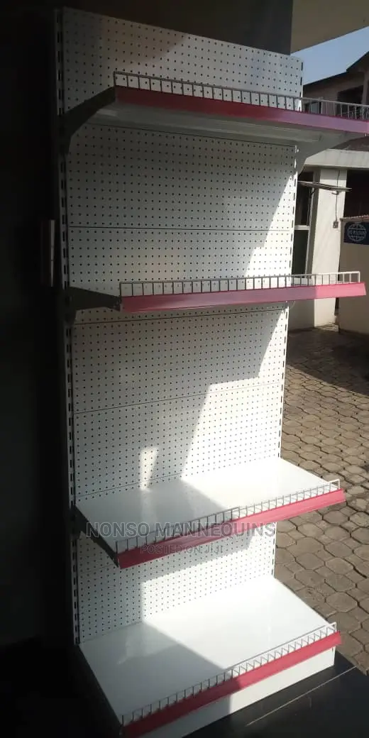 Single Sided Supermarket Gondola Display Shelves