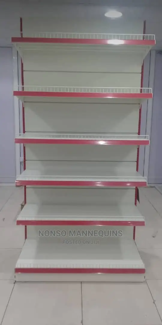 Single Sided Supermarket Gondola Display Shelves