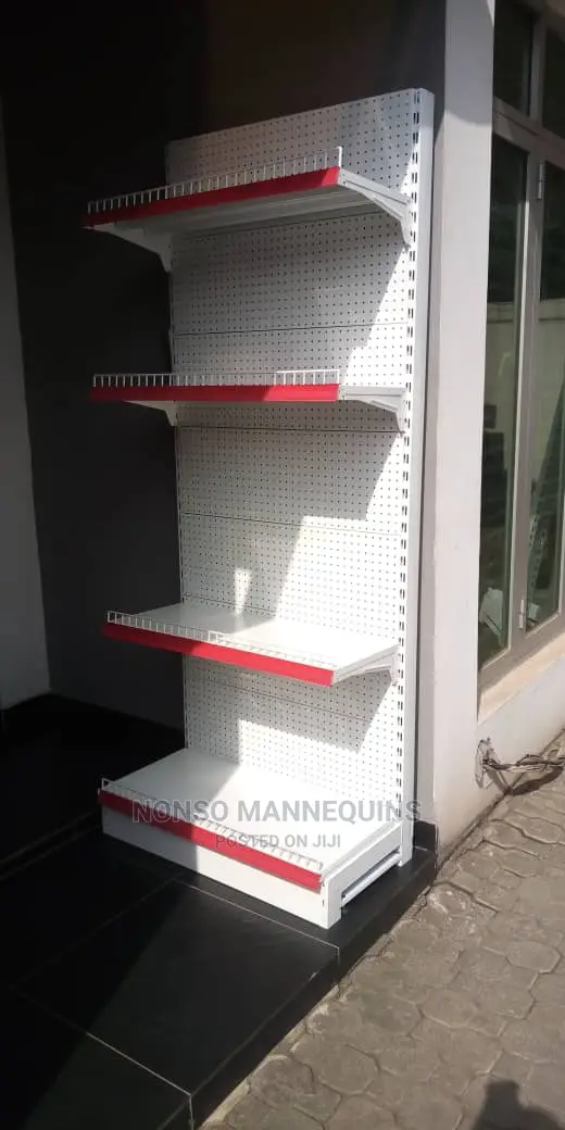 Single Sided Supermarket Gondola Display Shelves
