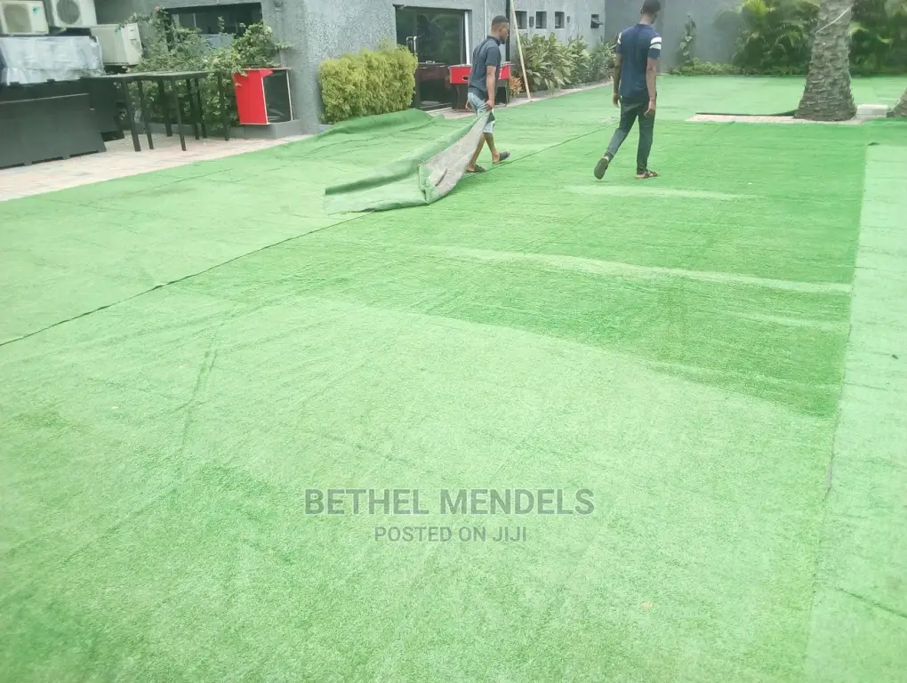 Natural Artificial Grass Installed For Compound In Lagos State