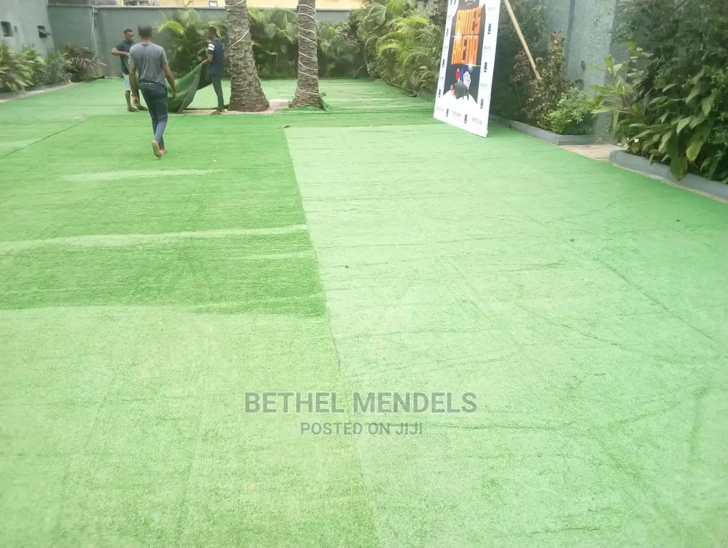 Natural Green Artificial Grass For Rent At Victoria Island