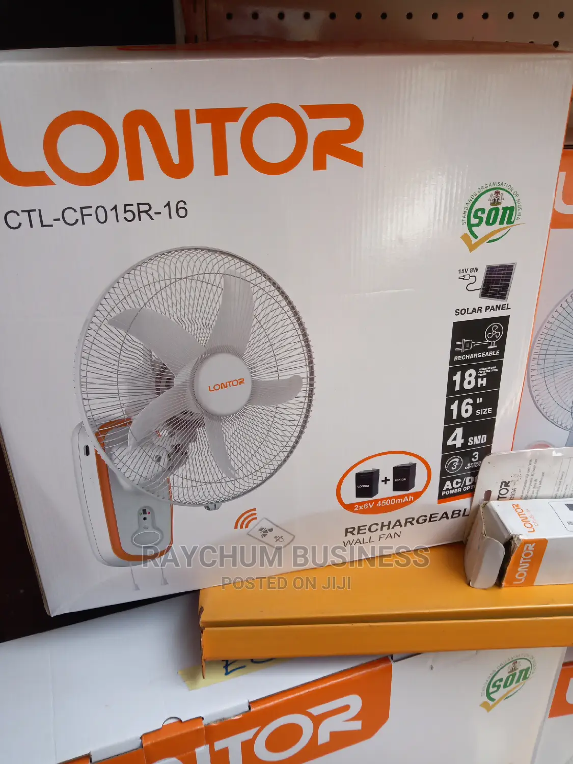 Lontor Wall Rechargeable Fan 16inches
