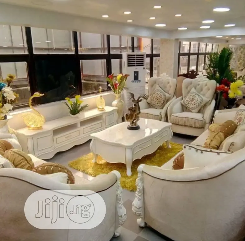 Complete Antic Royal Luxury 7 Seater Fabric Sofa Set