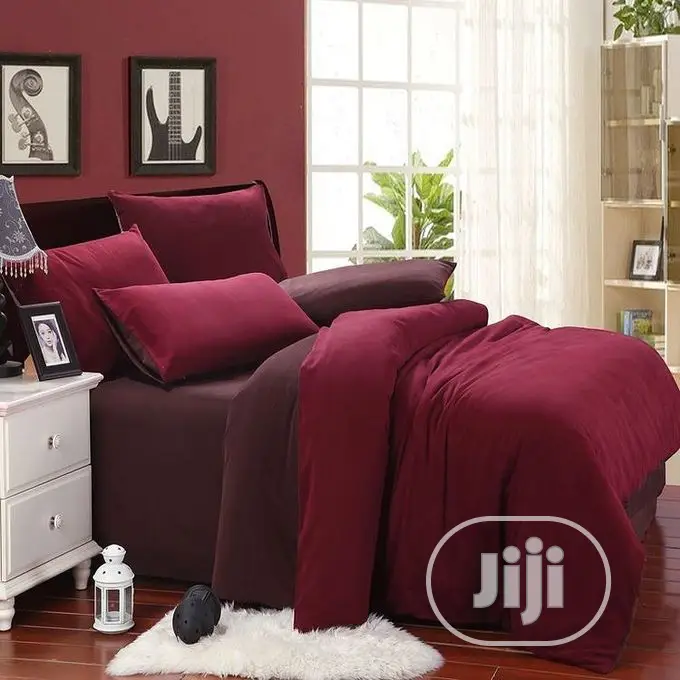 Beautiful Pink Duvet,Bedsheet With 4 Pillow Cases