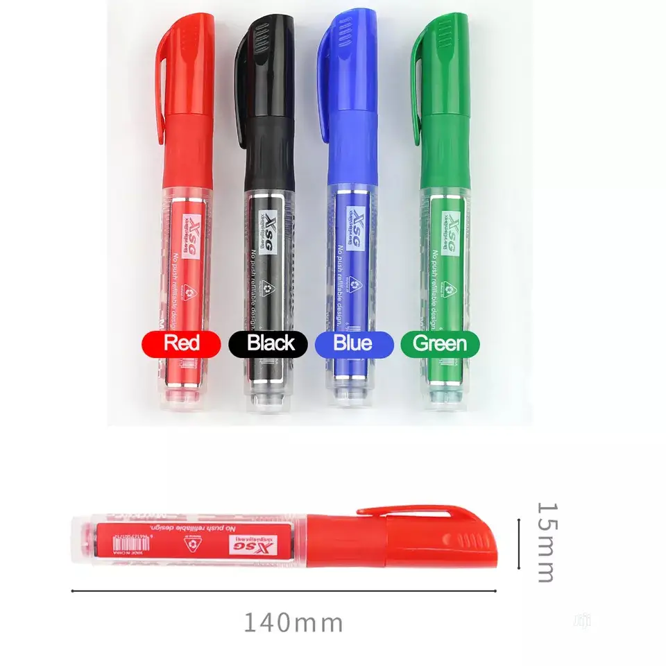 12pcs Erasable Whiteboard Marker Pen Dry-Erase Sign Ink Refi