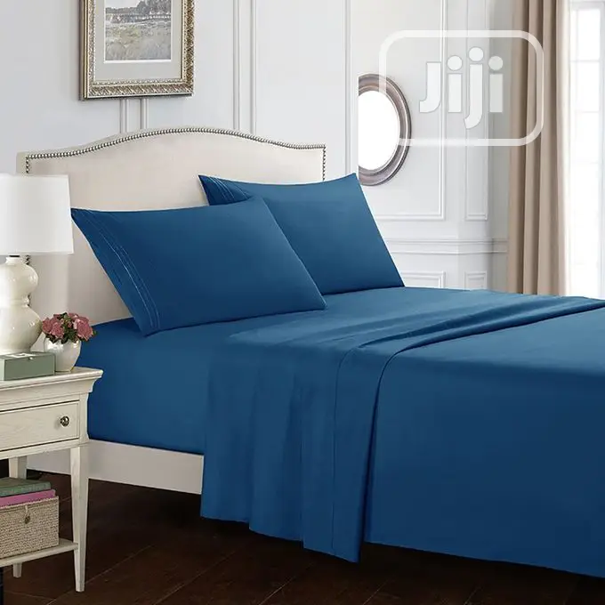 Blue Duvet,Bedsheet With 4 Pillow Cases