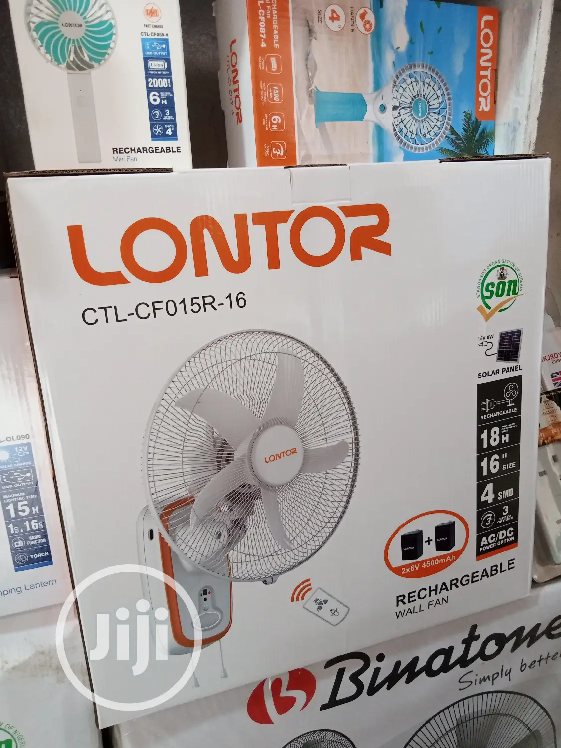 Lontor Rechargeable Wall Fan With Remote Control