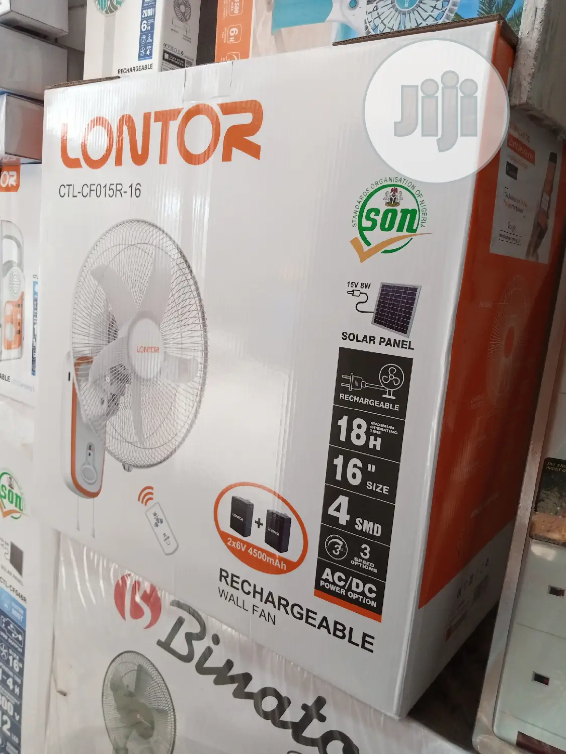 Lontor Rechargeable Wall Fan With Remote Control