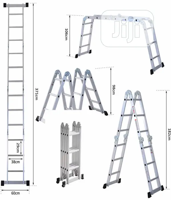 Foldable Multipurpose Aluminium Ladder 4*7- 8.3meters