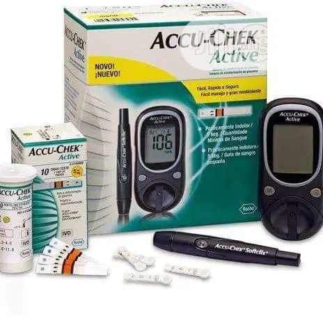 Accu Chek Machine and Strips