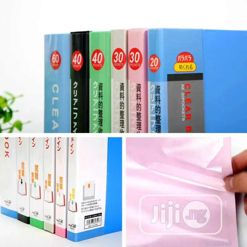 A5 30 Pages Plastic File List Booklet Insert Folder School