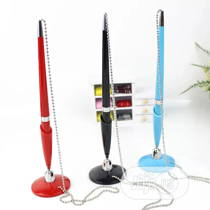 Rotating Ballpoint Pen With Base Fix On Table Counter Liqui