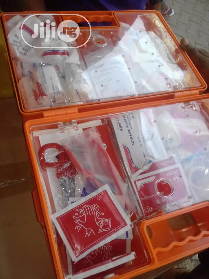 First Aid Kit With All Bandage Sizes- Large (Orange)