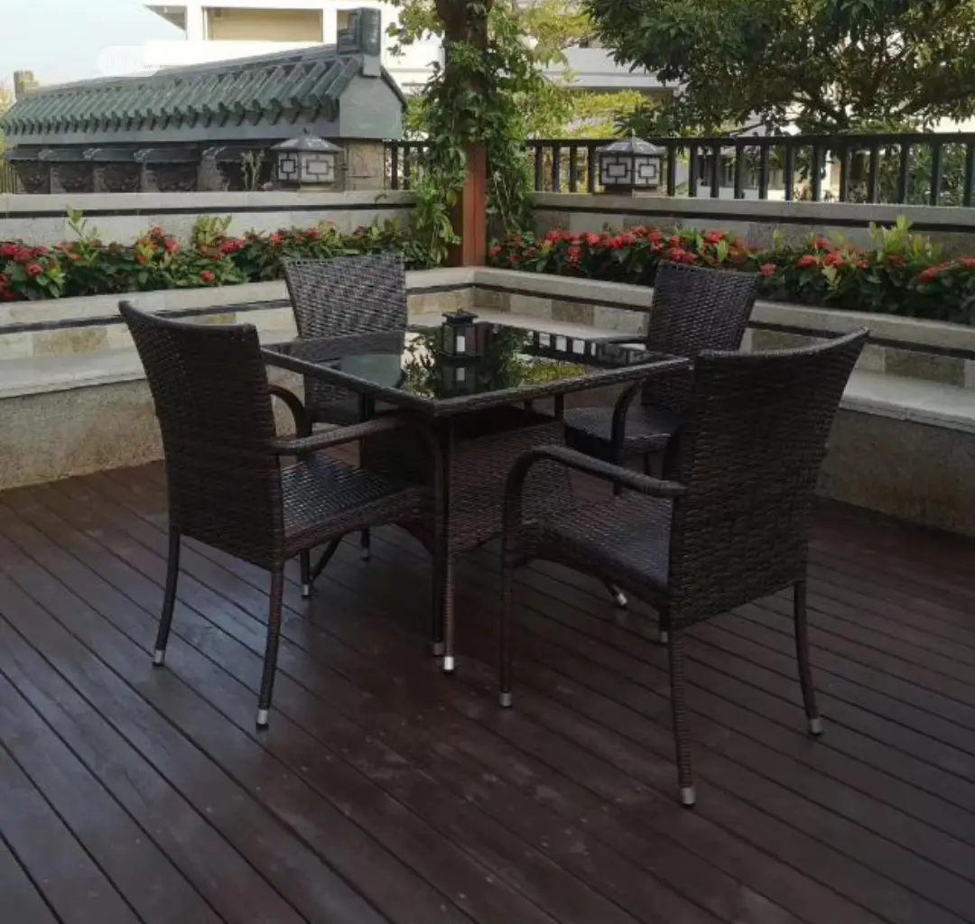 Rattan Outdoor Chair and Table.