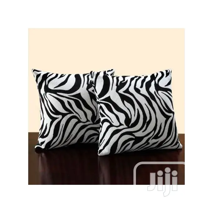 Quality Fibre Filled Zebra Throw Pillows-2 Pieces