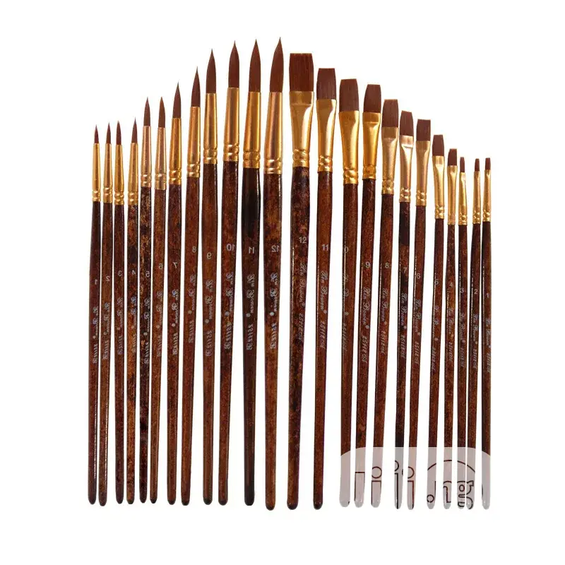 12 Pcs/Lot Pointed Watercolor Paint Brush