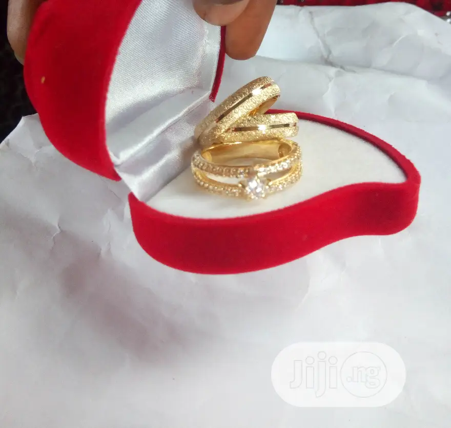 Real Romanian Gold 3 Set of Wedding Ring - 0022