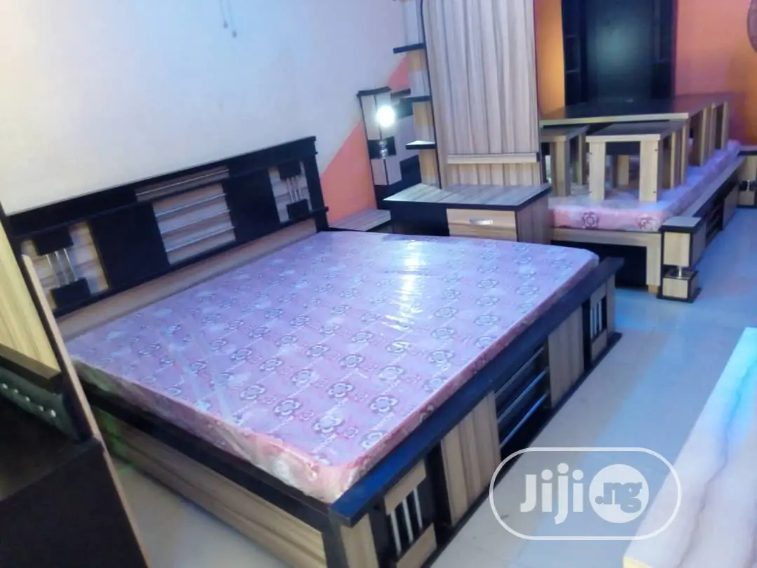 Executive 6 by 6 Bed With Sides Drawers and Standing Mirror